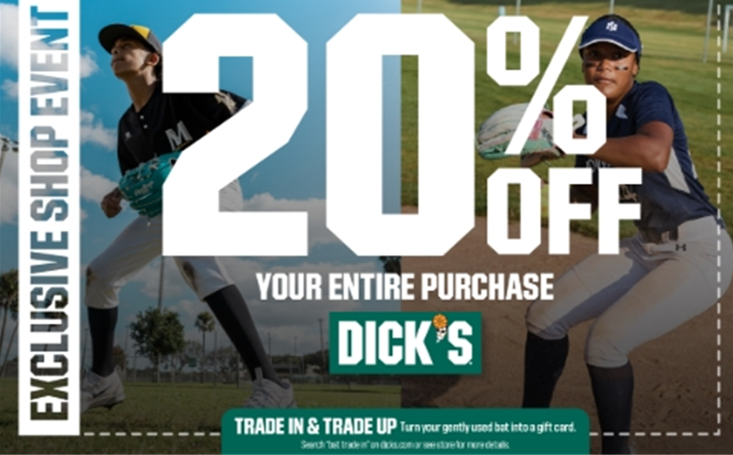 20% Off at Dick's Sporting Goods March 6 - 9